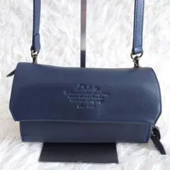 Dakota ダコタ お財布ショルダー レザー ダークネイビー 斜め掛け
