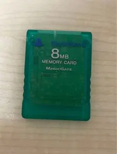 ps2 メモリーカード (8MB)　クリアグリーン SCPH-10020