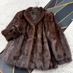 キノシタ KINOSHITA ミンク毛皮 コート デザインポンチョ ショール 