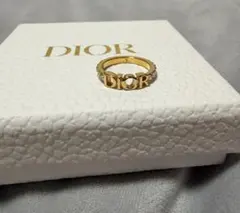 Dior ロゴ リング ゴールドカラー ラインストーンのサムネイル