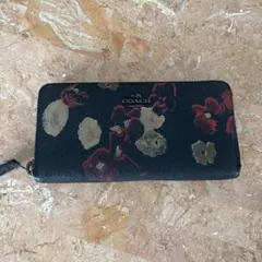 COACH コーチ フローラルプリント 長財布 ブラック