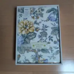 【新品未使用品】ヒバフレッシュ加工 綿毛布 140cm x 200cm 花柄のサムネイル