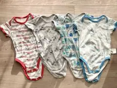 リサ・ラーソンの「マイキー」猫柄 半袖ロンパース 80cm 4枚