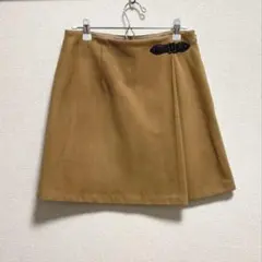 SNIDEL スナイデル スエードスクエアラップスカート ベージュ　1サイズ