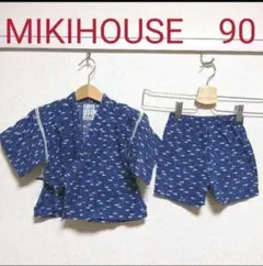ミキハウス☆甚平☆ネイビー☆おさかな柄☆90サイズ