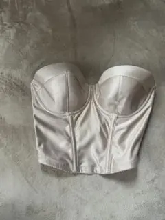 【E75】ブライダルインナー　ショートビスチェ　ローバックビスチェ