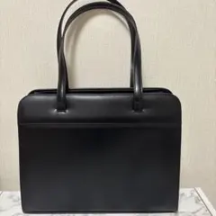 【美品】はるやま　リクルートバック　黒レザー　大容量