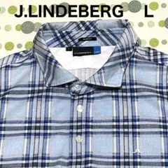 か*ん様 美品 ジェイリンドバーグ L 大きめ ゴルフ 半袖 ポロシャツ チェッ