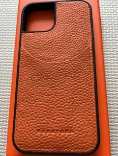 iPhone13・14レザーケース　オレンジ