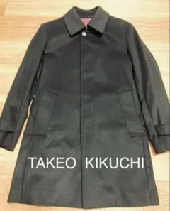 即日発送美品　【TAKEO KIKUCHI】ウールコート　Sサイズ　ブラック