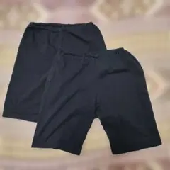 【美品】ジーユー GU ブラック　ハーフパンツ　150 2枚セット