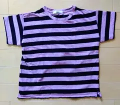 OZOC ピンク・黒ストライプ Tシャツのサムネイル