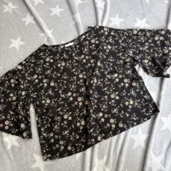 earth music&ecology フラワープリント 五分袖トップス　花柄