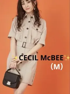 美品✨CECIL McBEE✨ミニワンピ(M)ベージュ