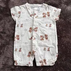 バースデイ　テートアテート　60 70 半袖　ロンパース　くま　イラスト