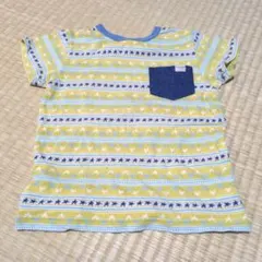 DILASH 星柄 ボーダー ポケット付き Tシャツ 110cmのサムネイル