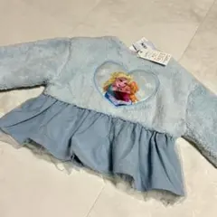 新品)アナ雪 ボア ジャケット 90 アウター パーカー フリース エルサ