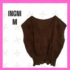 [INGNI] 透かし アイレット　ウエストゴム　サマートップス　ノースリーブ