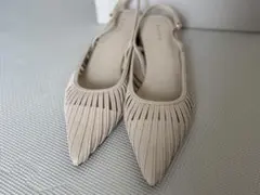 RANDA ベージュ スリングバックサンダル