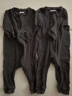 H&M ダークグレー ロンパース 6-9months