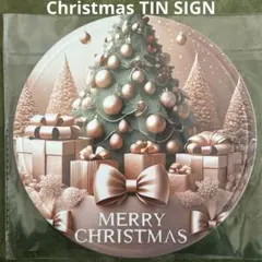 2D ブリキ看板（グリーン　クリスマスツリー）インテリアボード　オーナメント
