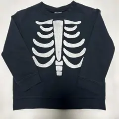 crRcoプリント トレーナー 4T がいこつ