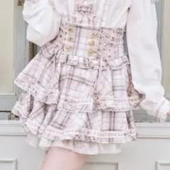 LIZ LISA はしごリボンチェックティアードスカパン スカパン スカートのサムネイル