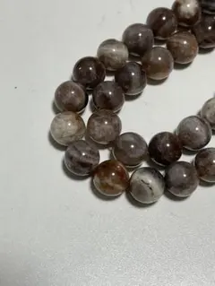 サンムーンストーン約10ミリ玉ビーズ一連