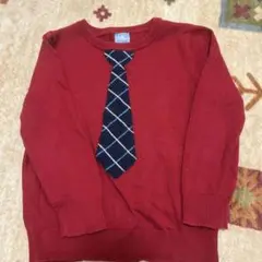 babyGap 赤 ネクタイ柄 セーター 95