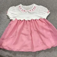 クーラクール　いちご刺繍 ワンピース95cm