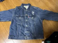 GUスヌーピーSNOOPYコラボデニムジャケットSサイズジージャン限定品