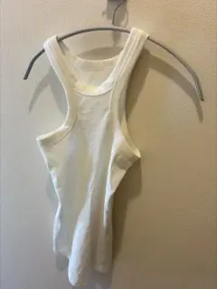 HANNEリブタンクトップ ホワイト