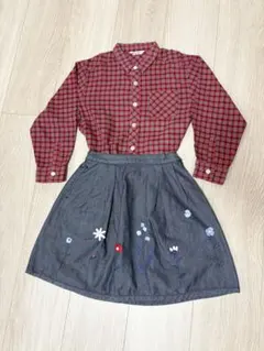 お値下げ！ファミリア　チェック　シャツ　ブラウス　120