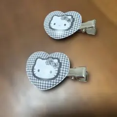 ハローキティ ハート型ヘアクリップ2個セット