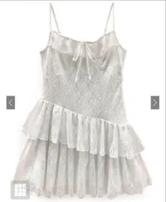 グレイル　花柄レースフリルキャミソールミニワンピース［dk1348］秋