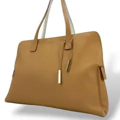 【良品】Bally バリー トートバッグ 肩掛け レザー A4収納 ベージュ