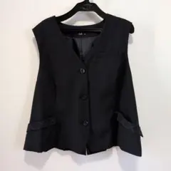 【値下げ】【新品未使用】事務服　紺ベスト、スカート上下セット　サイズ２３号のサムネイル