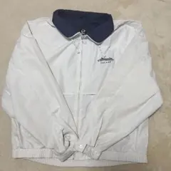 ナイロンジャケット ナイロン XL USA 古着 ホワイト ネイビー ジャケット