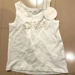 Chloé クロエ　ノースリーブ　 白　ホワイト　ビーズ　スパンコールのサムネイル