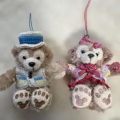 ダッフィー シェリーメイ ぬいぐるみバッチ ストラップ スプリング