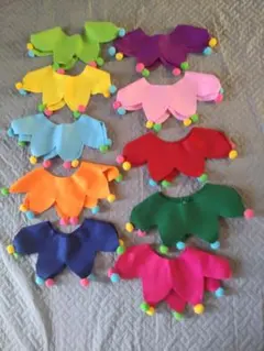 保育　発表会衣装　つけ襟　紫一枚