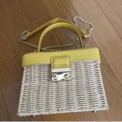 ZARA カゴバッグ　ショルダーバッグ　夏用バッグ　ミニポーチ