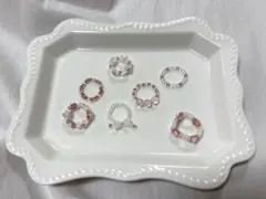 ビーズリング 7点セット