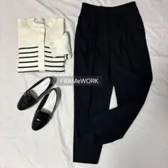 美品　フレームワーク CARREMAN タックパンツ　テーパードパンツ　入学式