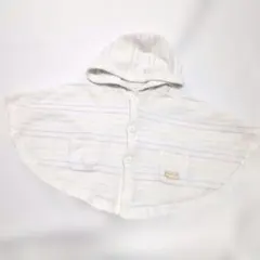 23 ジェラートピケ　ベビー　ポンチョ　８０～９０　子供　geratopuque