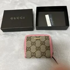 美品 グッチGUCCI コインケース ラウンドファスナー ピンク ミニのサムネイル