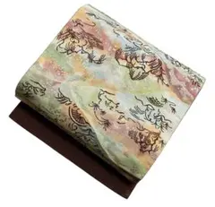 ユ107名古屋帯 单帯 博多織正絹 着物帯　仕立て上り美品