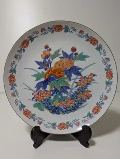 【美品 尺皿】有田焼 古伊万里様式 里鳳 色絵 金彩 30cm 大皿 飾り皿