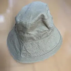 ベージュ バケットハット 麻 55〜57.5cm