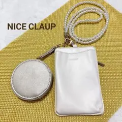 ナイスクラップ　スマホウォレットショルダー　パールストライプのサムネイル